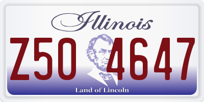 IL license plate Z504647