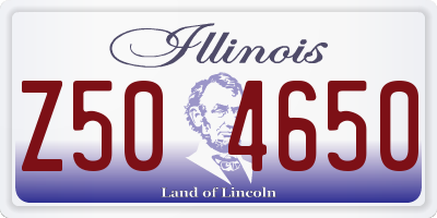 IL license plate Z504650