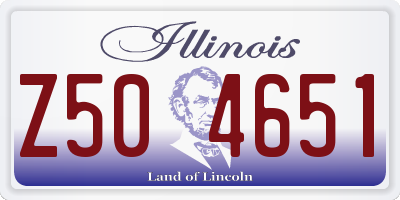 IL license plate Z504651