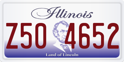 IL license plate Z504652