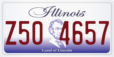 IL license plate Z504657