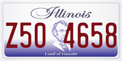 IL license plate Z504658