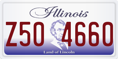IL license plate Z504660