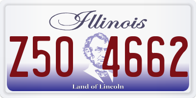 IL license plate Z504662