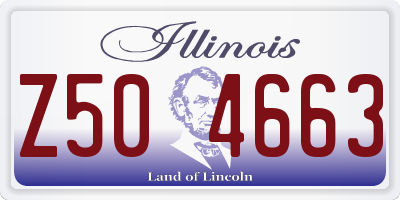 IL license plate Z504663