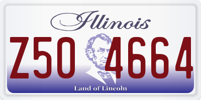 IL license plate Z504664