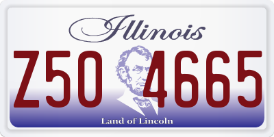 IL license plate Z504665