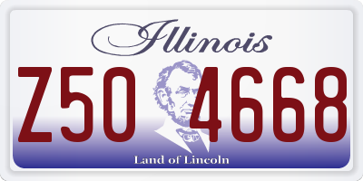 IL license plate Z504668