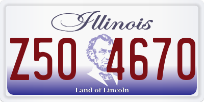 IL license plate Z504670