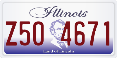 IL license plate Z504671
