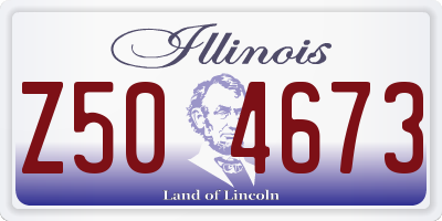 IL license plate Z504673