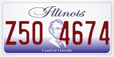 IL license plate Z504674