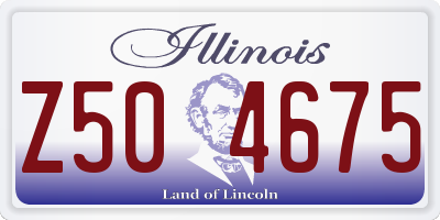 IL license plate Z504675