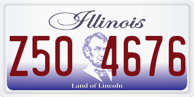 IL license plate Z504676