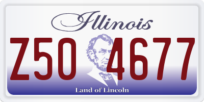 IL license plate Z504677