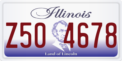IL license plate Z504678