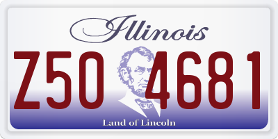 IL license plate Z504681