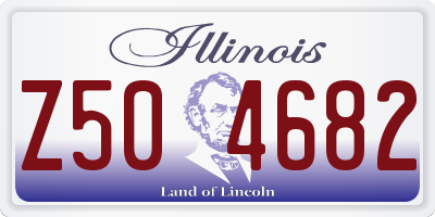 IL license plate Z504682