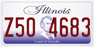 IL license plate Z504683