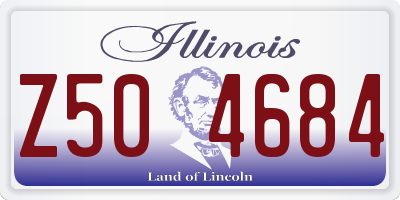 IL license plate Z504684