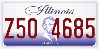 IL license plate Z504685