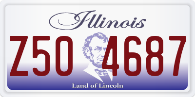 IL license plate Z504687