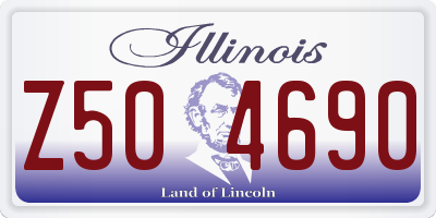IL license plate Z504690