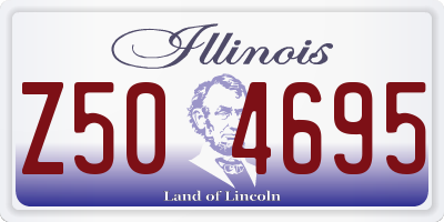 IL license plate Z504695