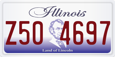 IL license plate Z504697