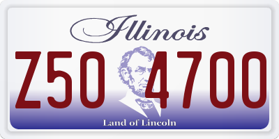 IL license plate Z504700