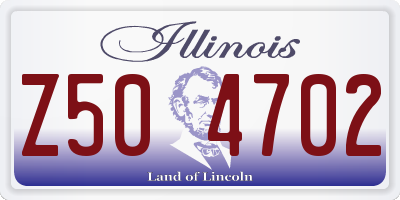 IL license plate Z504702