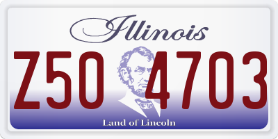 IL license plate Z504703