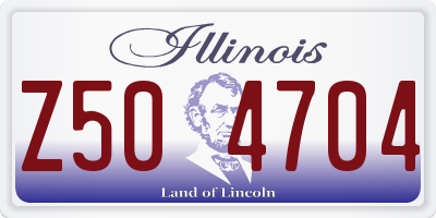 IL license plate Z504704