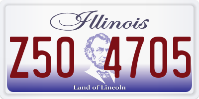 IL license plate Z504705