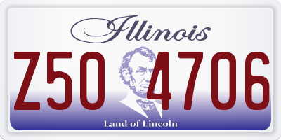 IL license plate Z504706