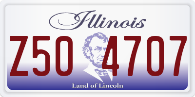 IL license plate Z504707