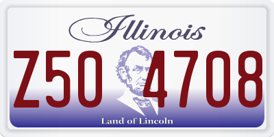 IL license plate Z504708