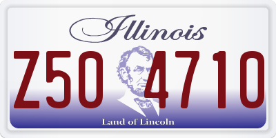 IL license plate Z504710