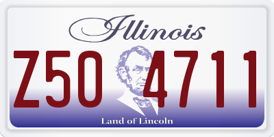 IL license plate Z504711