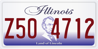 IL license plate Z504712