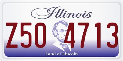IL license plate Z504713