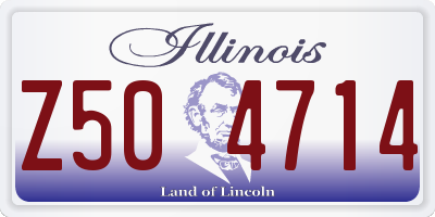 IL license plate Z504714
