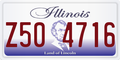 IL license plate Z504716