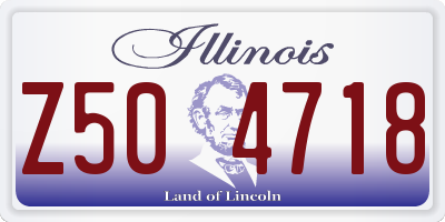 IL license plate Z504718
