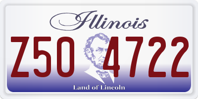 IL license plate Z504722