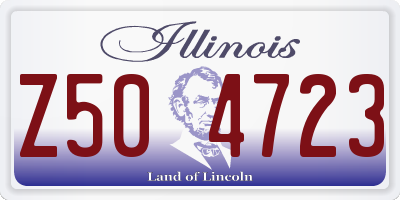 IL license plate Z504723