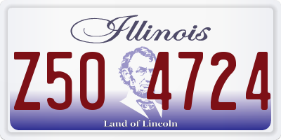 IL license plate Z504724