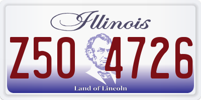 IL license plate Z504726