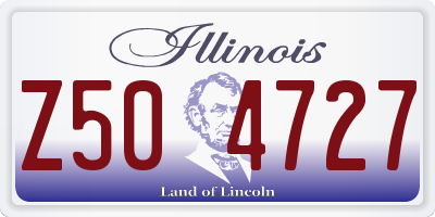IL license plate Z504727