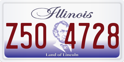 IL license plate Z504728